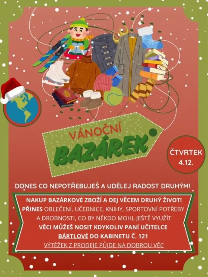 Vánoční bazárek - SŠ Stavební Třebíč