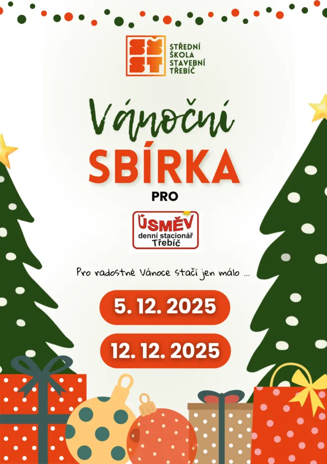 Vánoční sbírka pro stacionář ÚSMĚV - SŠ Stavební Třebíč