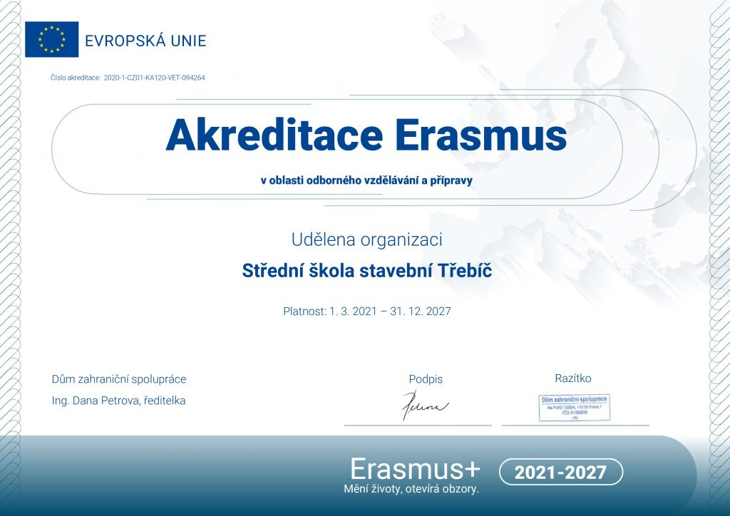 Erasmus+ - SŠ Stavební Třebíč