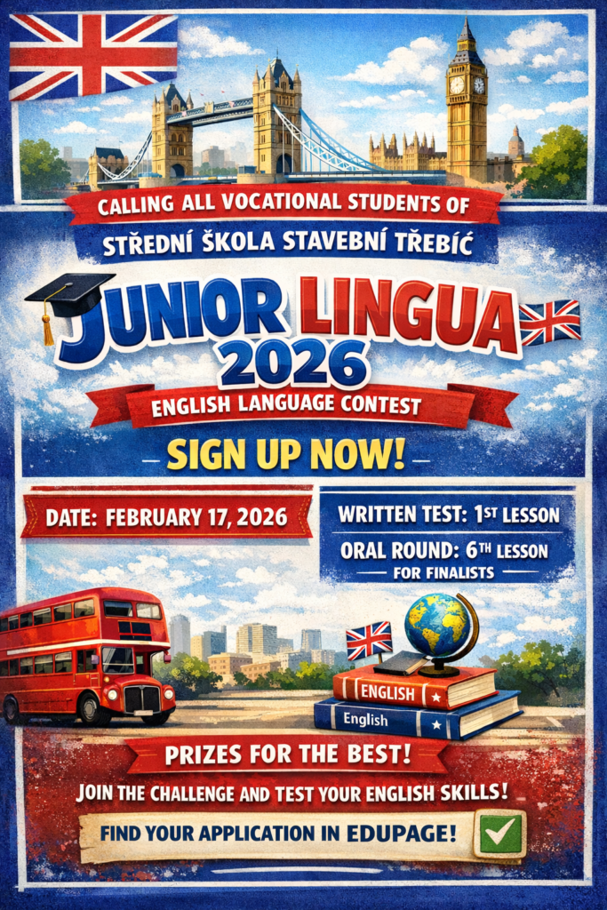 Junior lingua 2026 - SŠ Stavební Třebíč